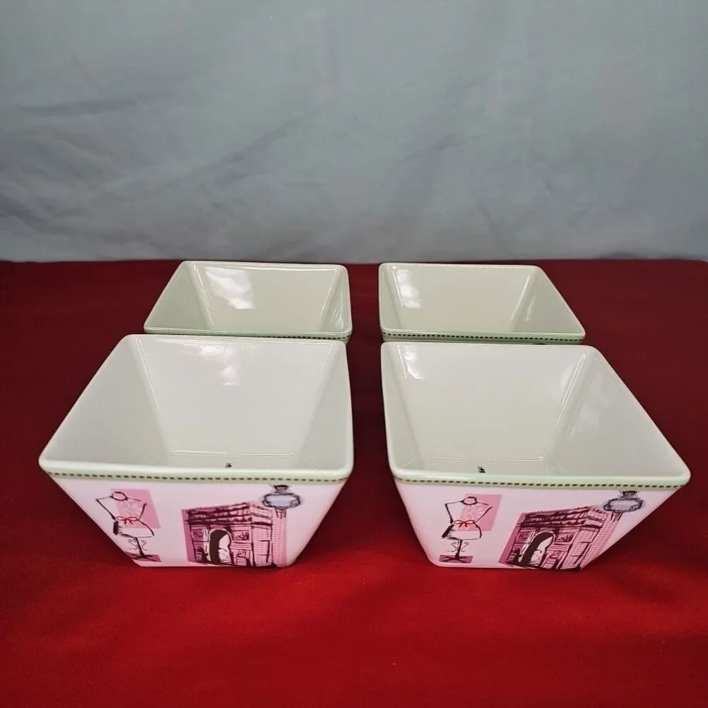 Paris Sauce Bowls French Boutique Chic Romance Nut Candy Snack Appetizer Set